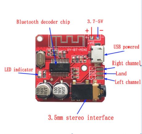 Bo Bluetooth 4.1 Mini 3.7V 5V